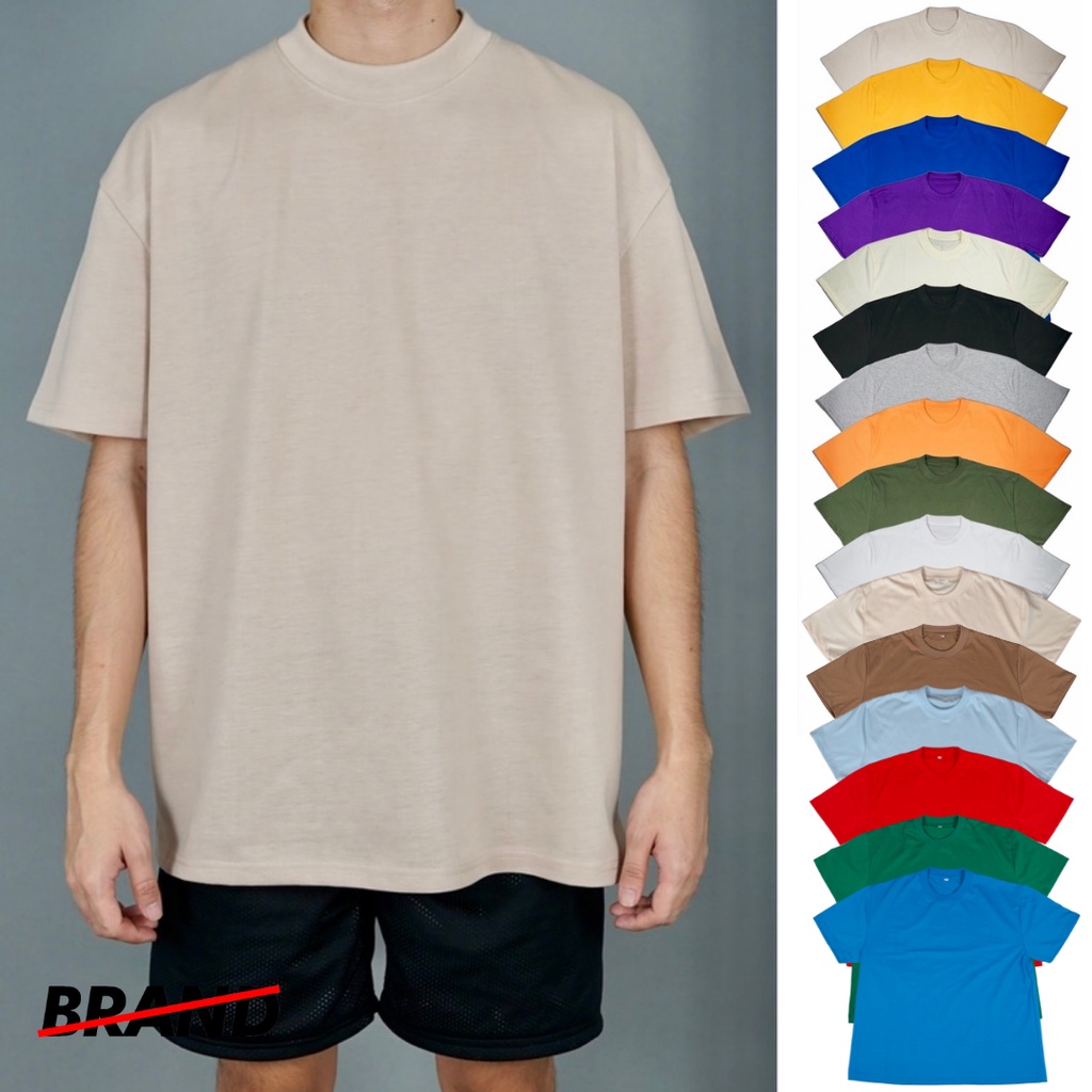 NoBrand Drop Shoulder Tee Quality Plain Heavy Weight Shirt Oversized shirt  Pro Club Inspired Tshirt