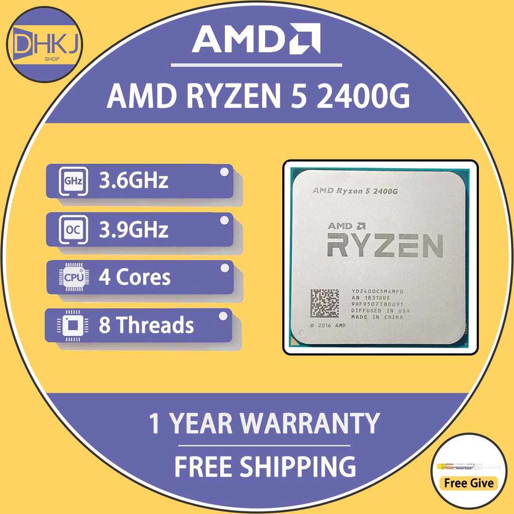 Amd ryzen 5 hot sale 2400g 3.6 ghz