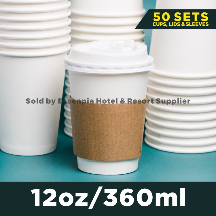 12 oz disposable on sale cups with lids