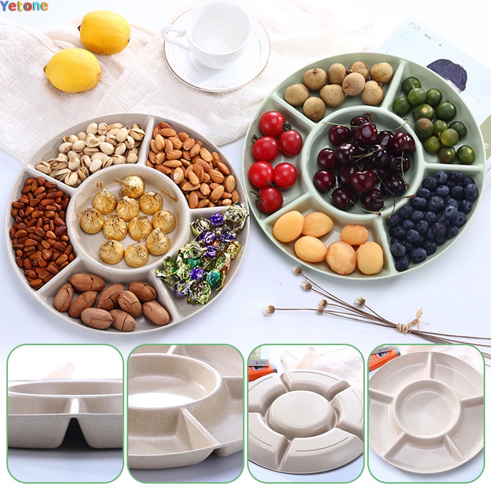 Snack Storage Box, Snack Serving Tray with Lid, Food Fruit Storage Box, Dry  Fruit Container with 5 Compartments, Suitable for Nut Candy Dried Fruit