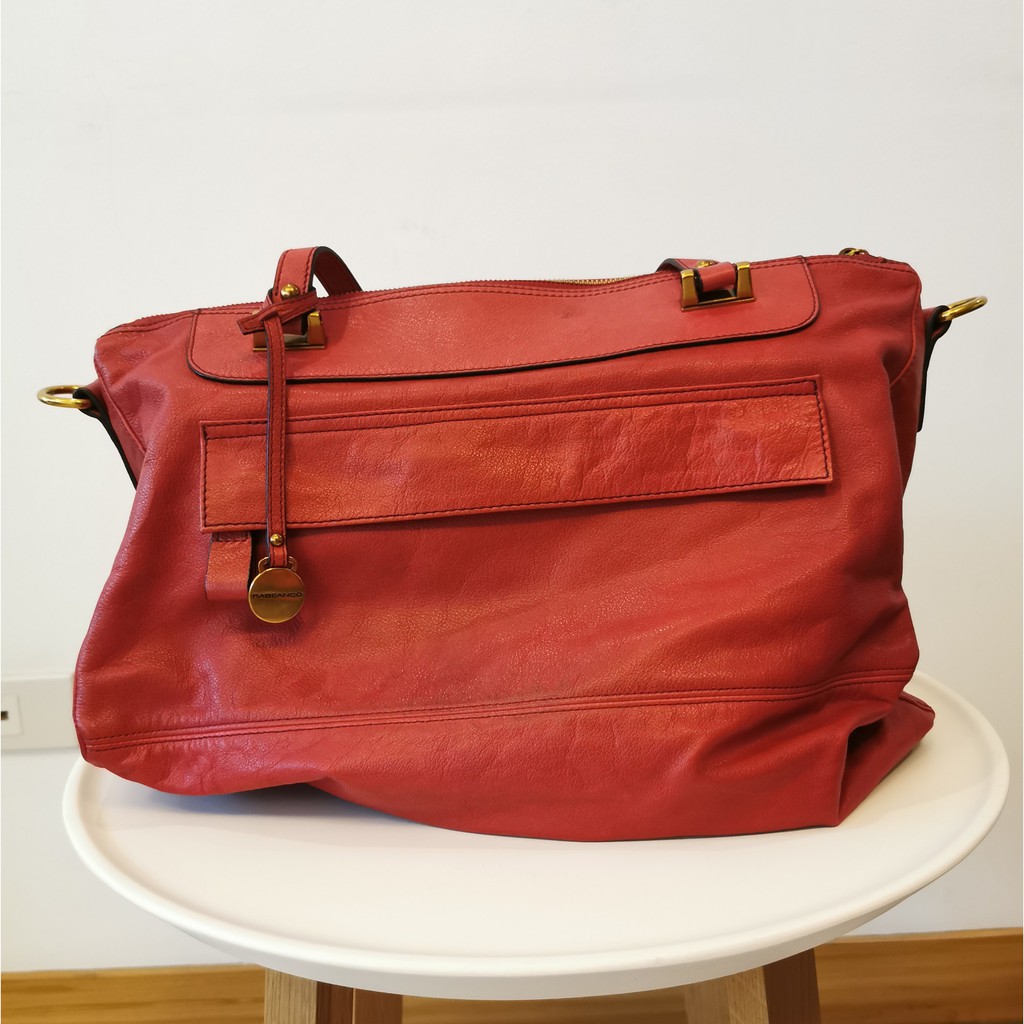 Rabeanco Red Leather Bag Shopee Philippines