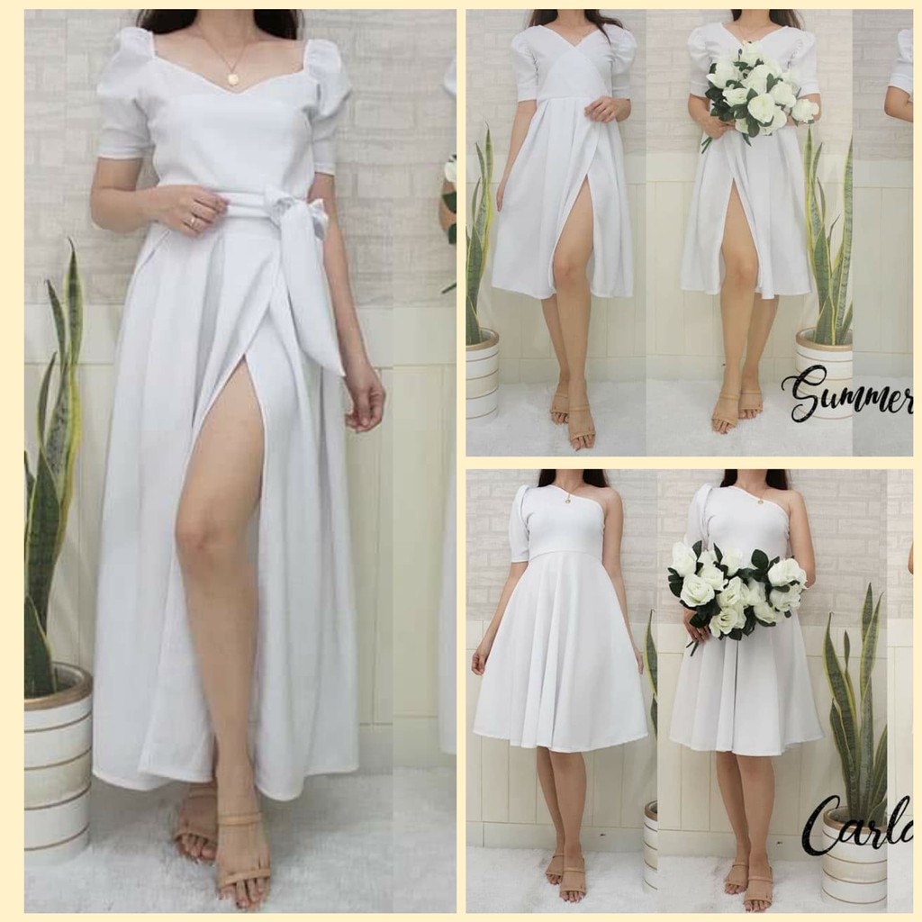 New Arrival Minimalist Civil wedding dress Maternity Plus size