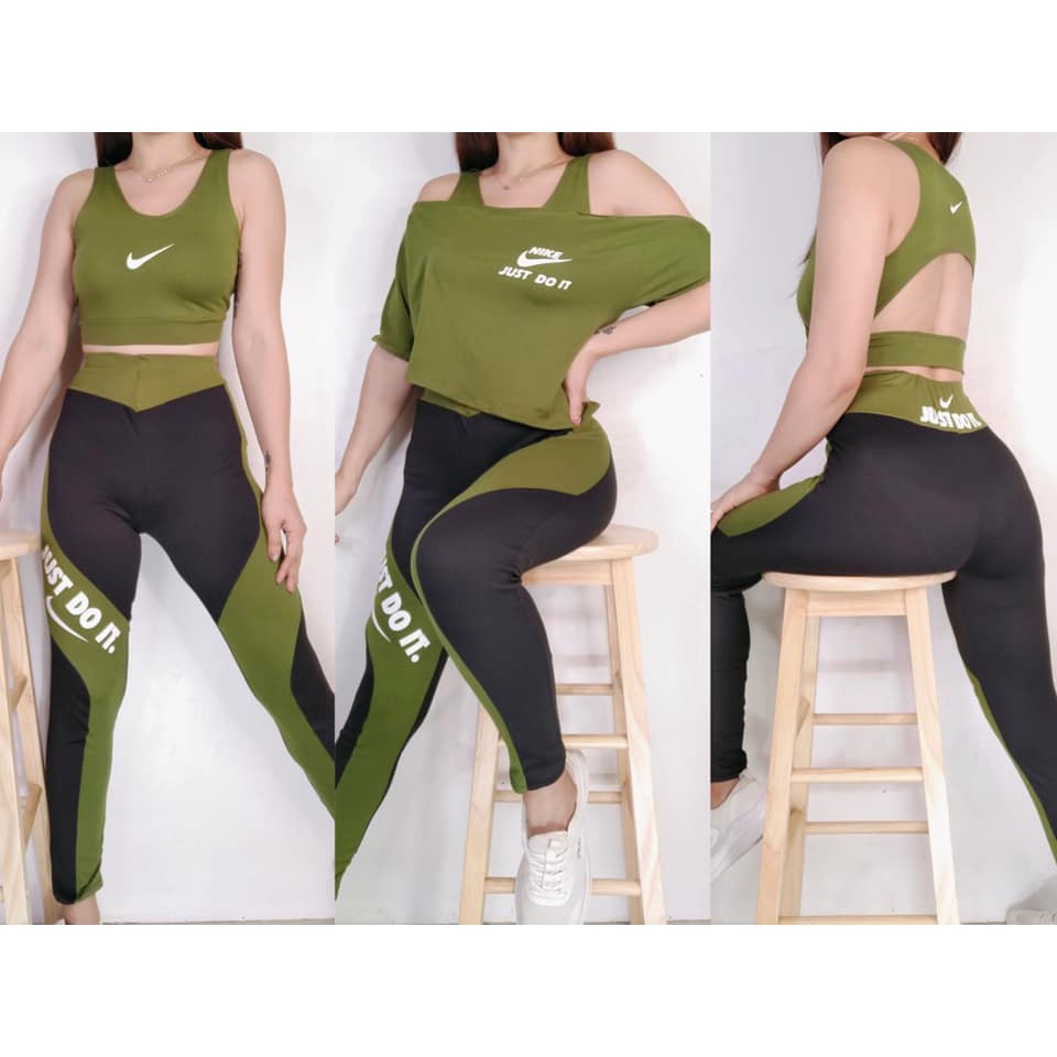 WOMENS 3-in-1 FITNESS WEAR SET, women gym outfit, workout clothes. plus  Size workout clothes, ladies