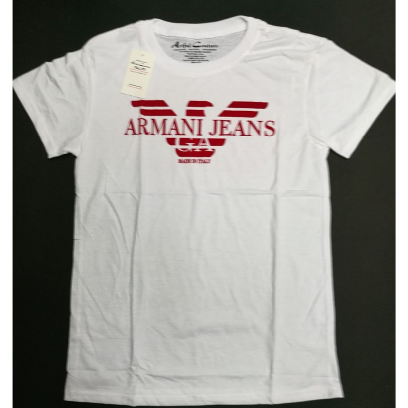 Armani Jeans Italy Unisex Roundneck T Shirt Men Women Shopee