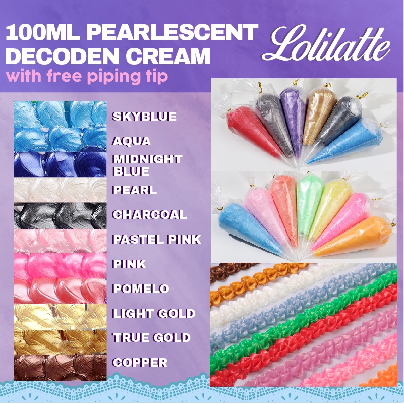 Kawaii Decoden Cream with Pearlescence Effect | Fake Whipped Cream |  Pearlised Deco Cream | Phone Case Decoration (50g / Light Pink)