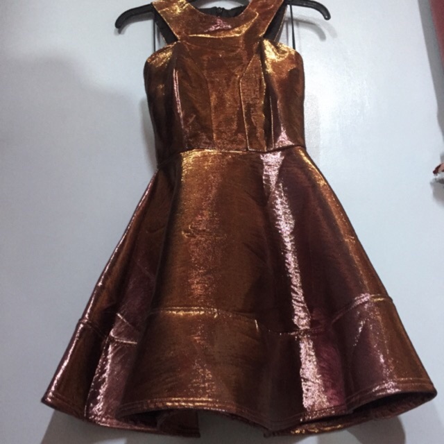 Topshop clearance metallic dress