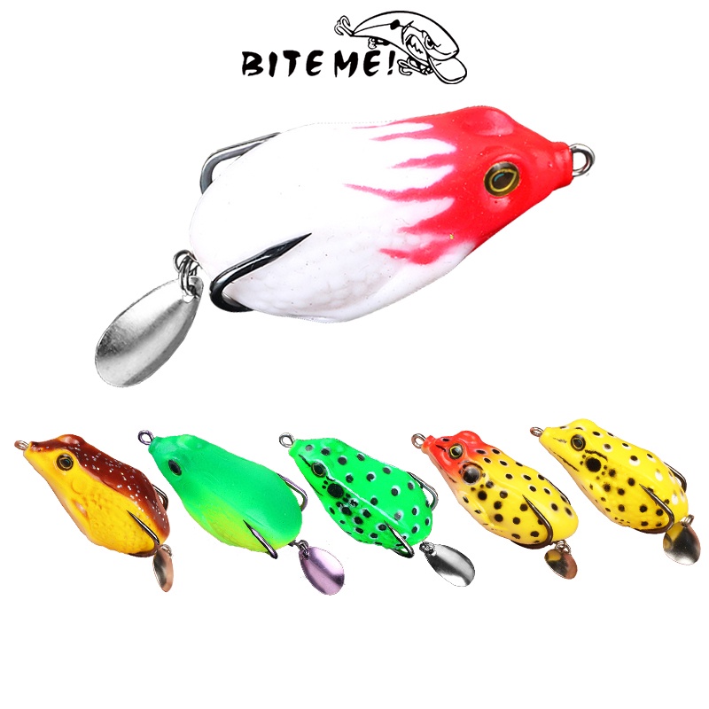 Floating 5cm/10g Soft Frog Fishing Lure Artificial Bait Silicone Frog Lures  Swimming Bait with Sequin Fishing Tackle