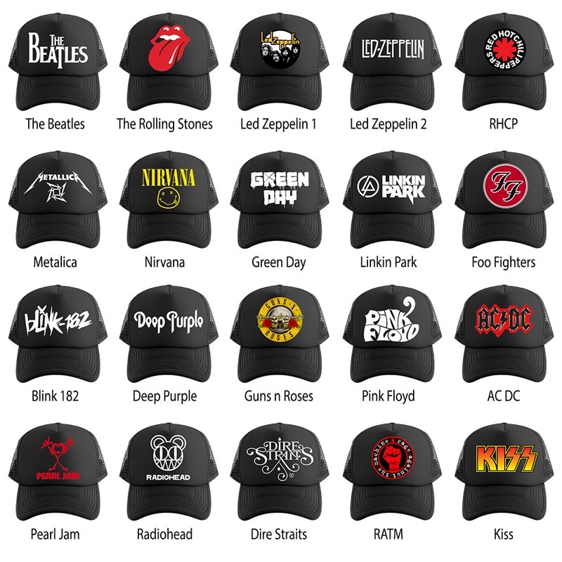 Band best sale baseball caps