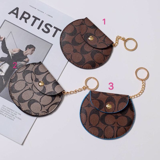 Coach coin purse round sale