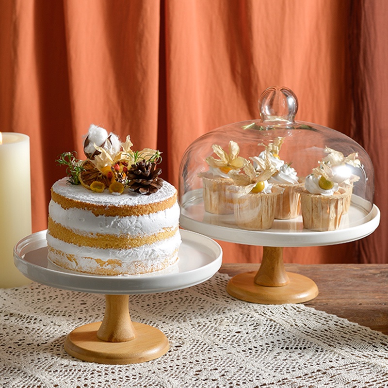Nice Round Cake Stand with Glass lid, Birthday Cake Plate, Cake