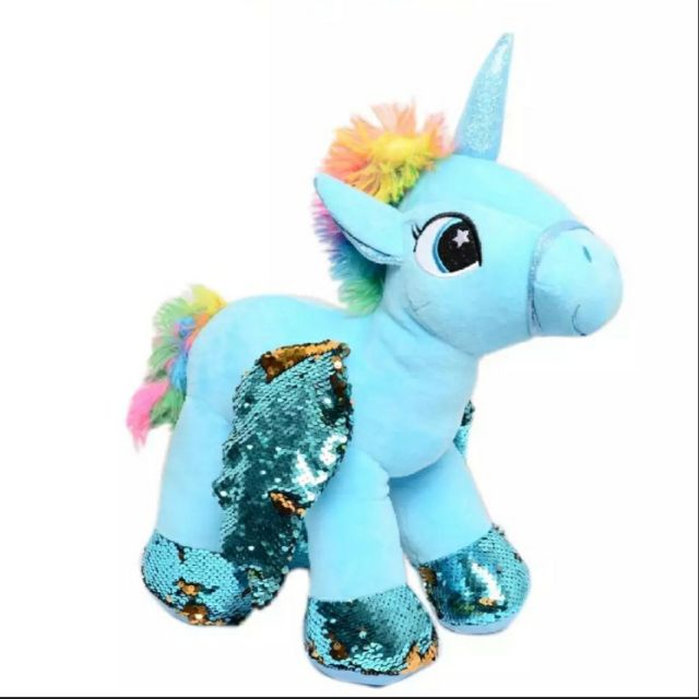 Blue unicorn best sale soft toy