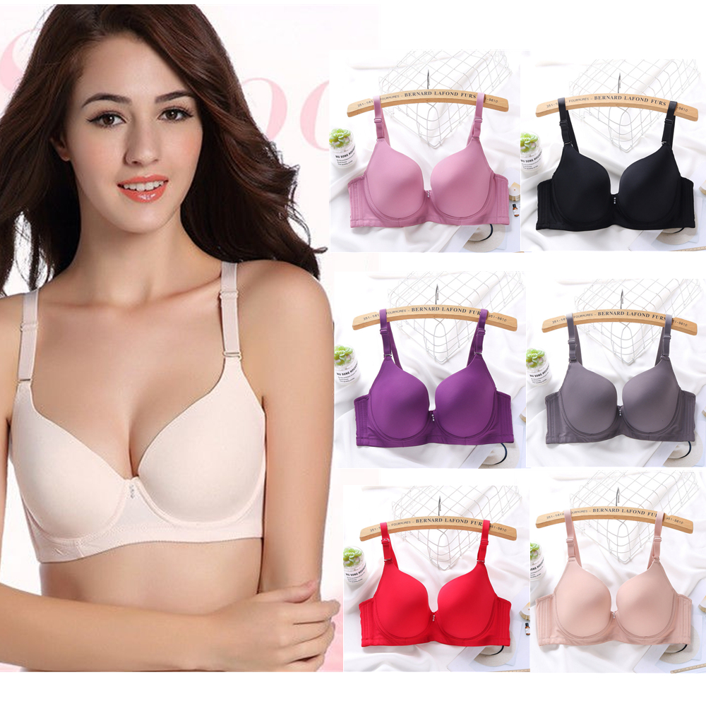 D Cup Bra Large Size 36-44 Seamless Wired Push Up Bra Smooth