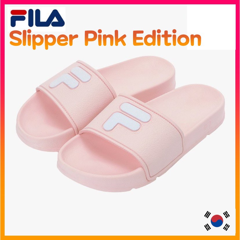 Pink best sale fila slides