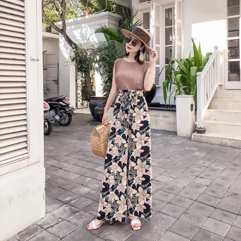 Shop wide leg pants outfit korean for Sale on Shopee Philippines