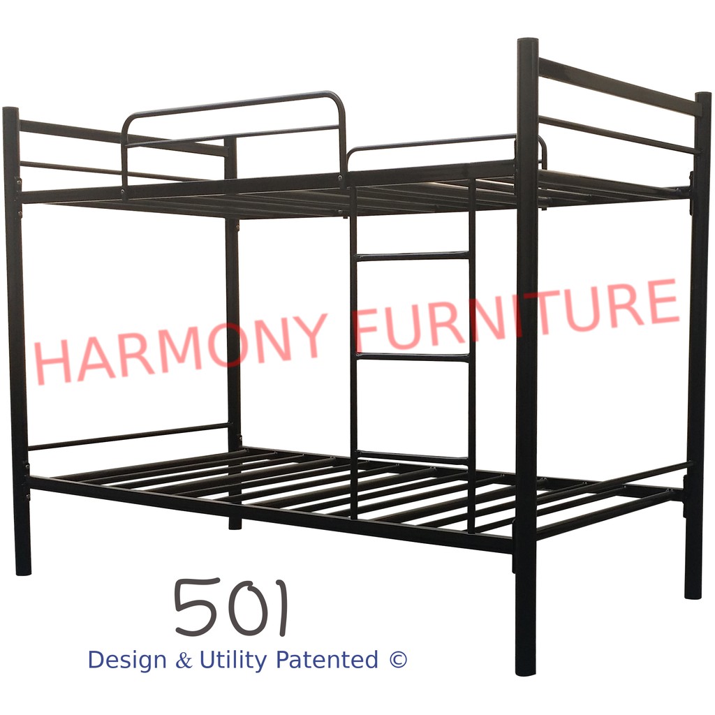 Steel bed frame store double deck