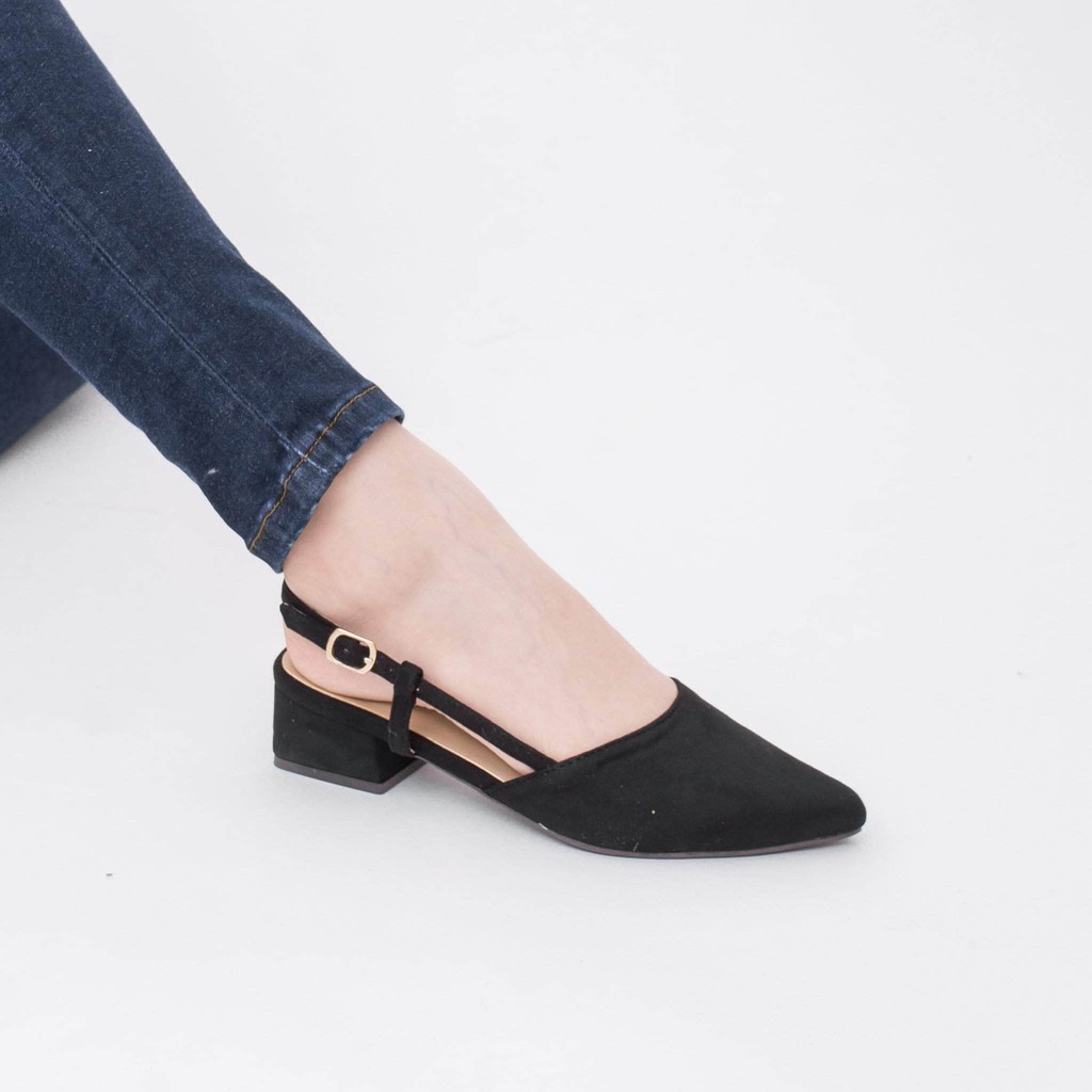 Aztrid Gian 1 inch Women Pointed Slingback Block Heels Shopee