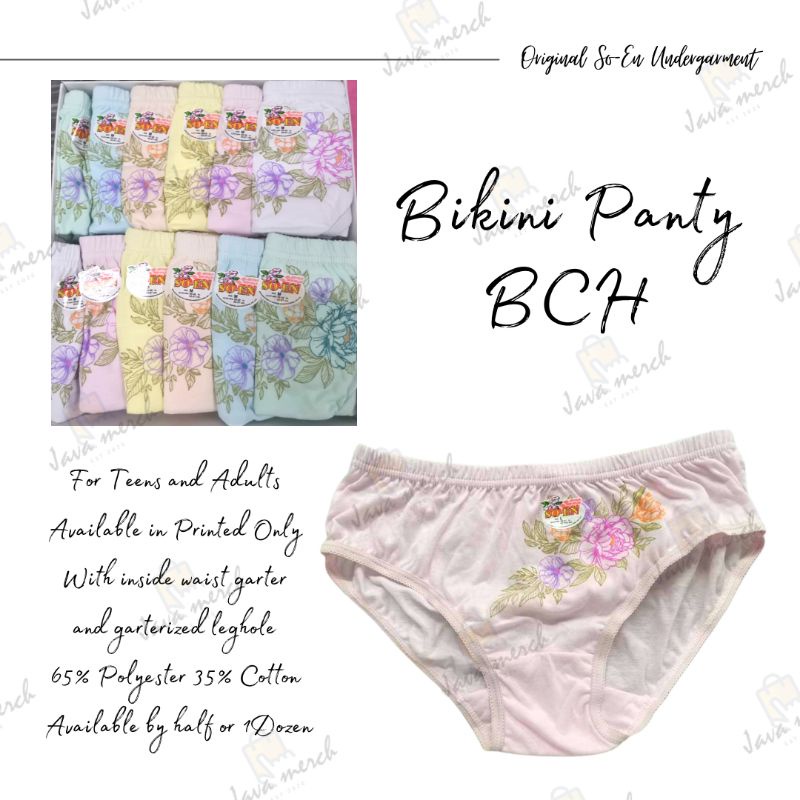 Original Soen Panty Bikini BCH Cotton for Teens and Adults