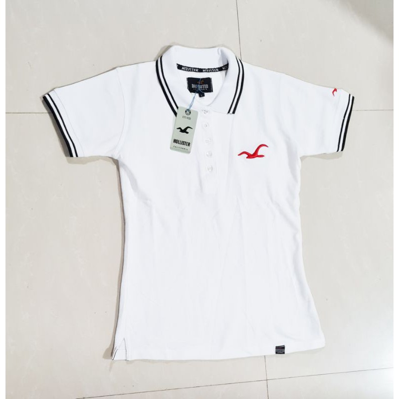 Hollister white clearance polo