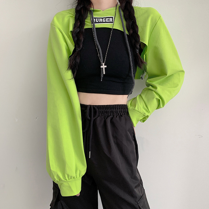 Crop top hot sale hoodie shopee