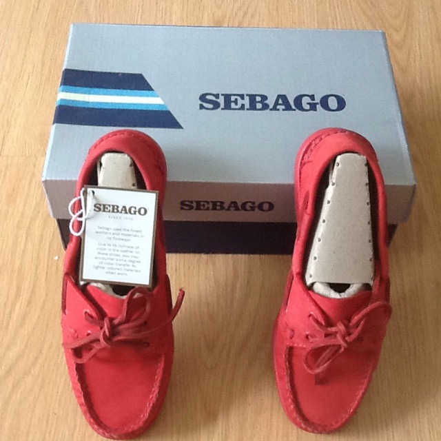 Sebago hot sale docksides red