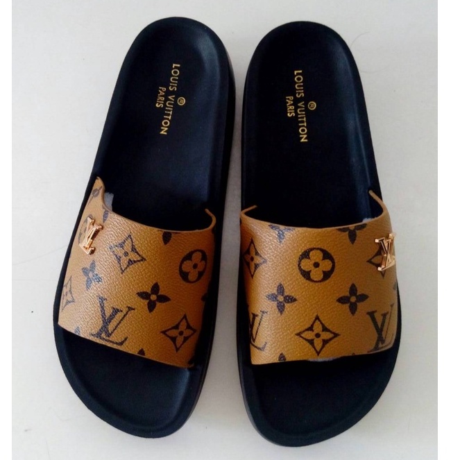 Louis Vuitton sandals brown replica