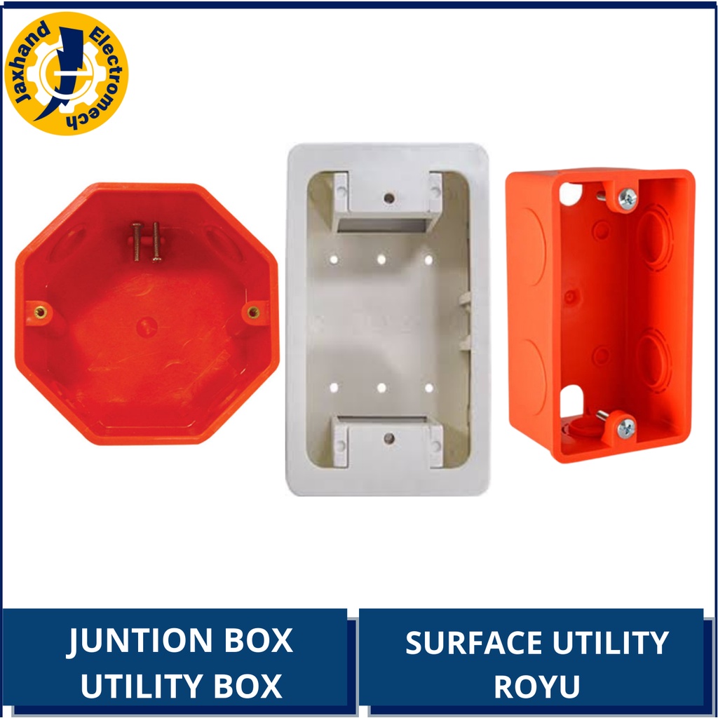 Royu Junction Box / Utility Box / Surface Utility Box with Screw