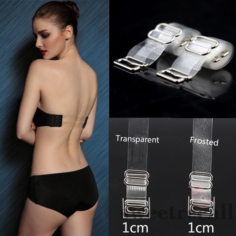 SWT-1 Pairs Bra Straps Invisible Adjustable Clear Transparent Bra Straps  Underwear Accessories