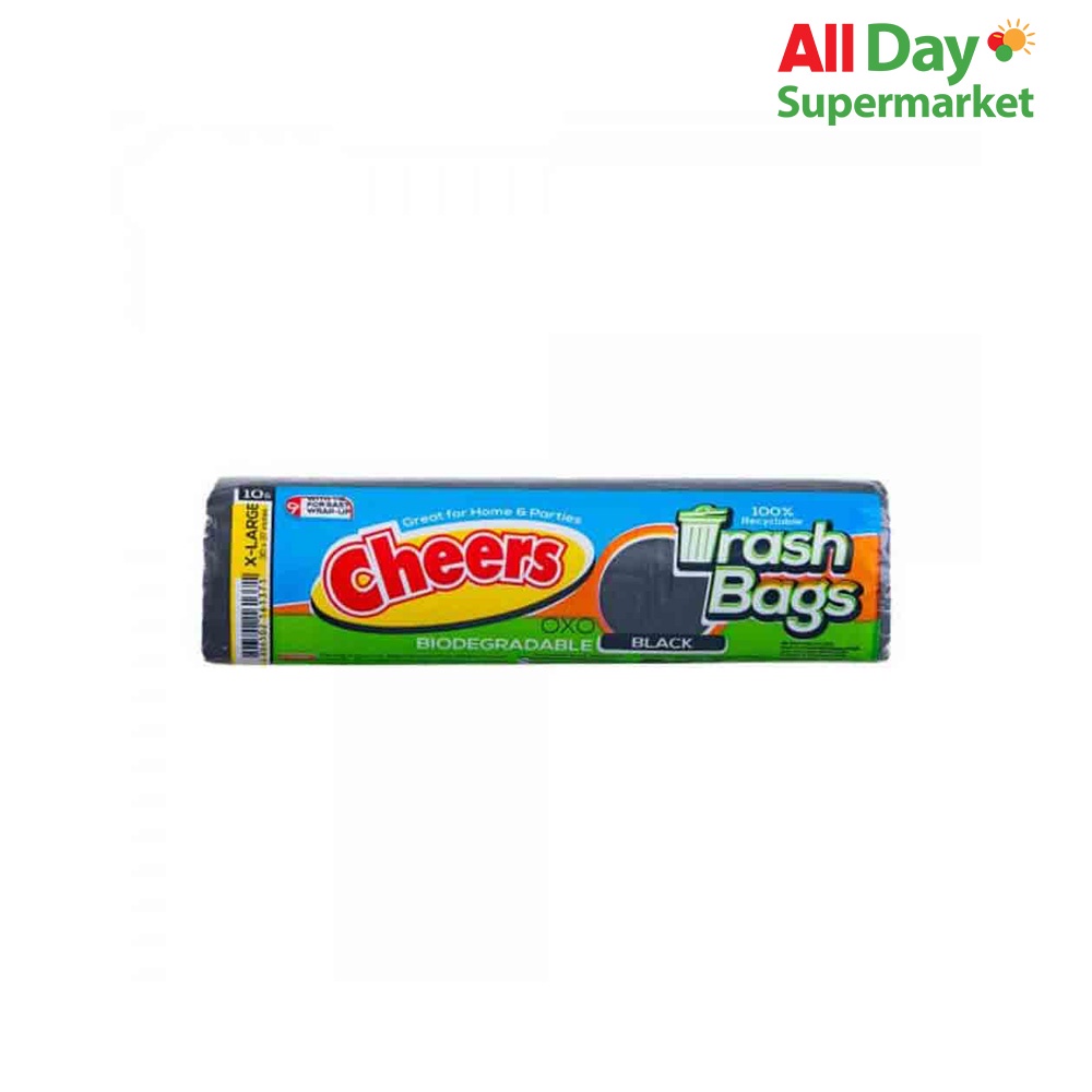 Cheers Small Size Black Trash Bag - 10 Bags (1 Pack)