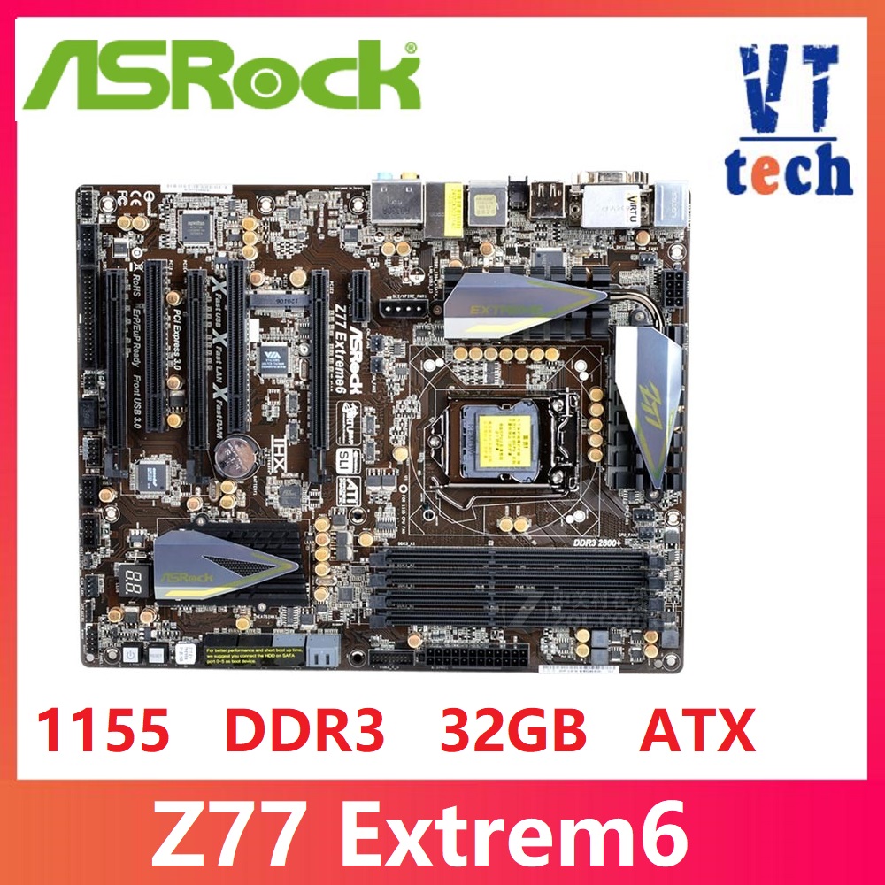 ASRock Z77 Extreme4/6 Desktop Board Z77 Motherboard Slot LGA1155