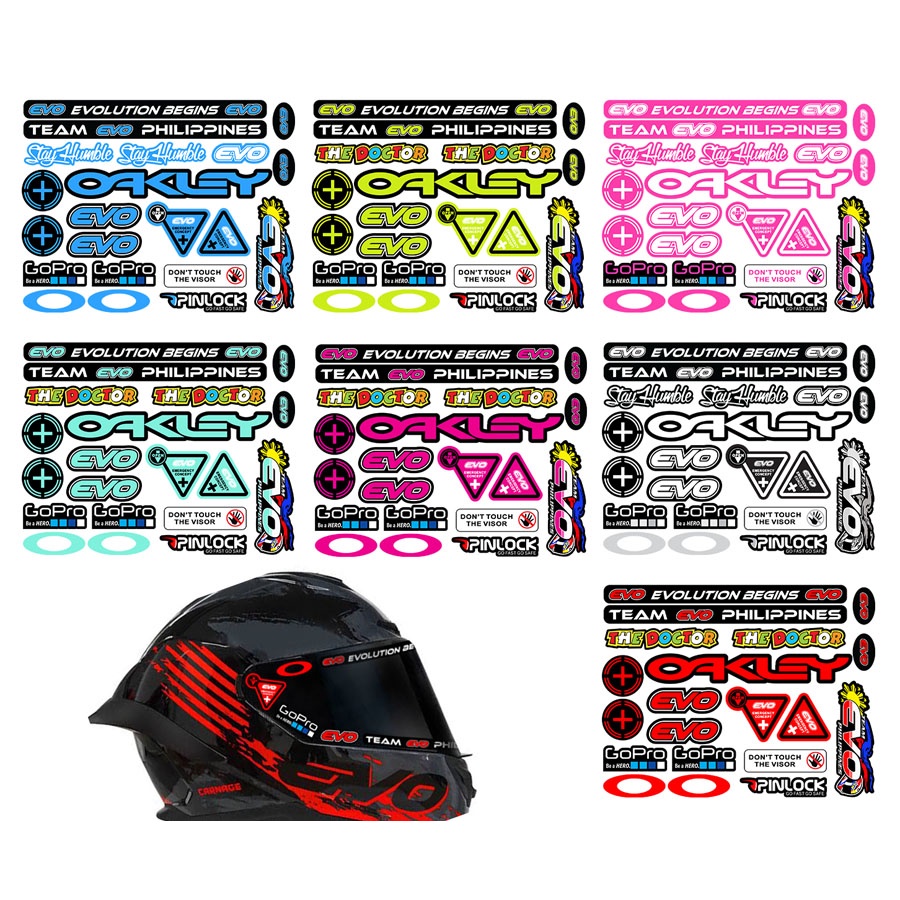 Helmet best sale sticker design