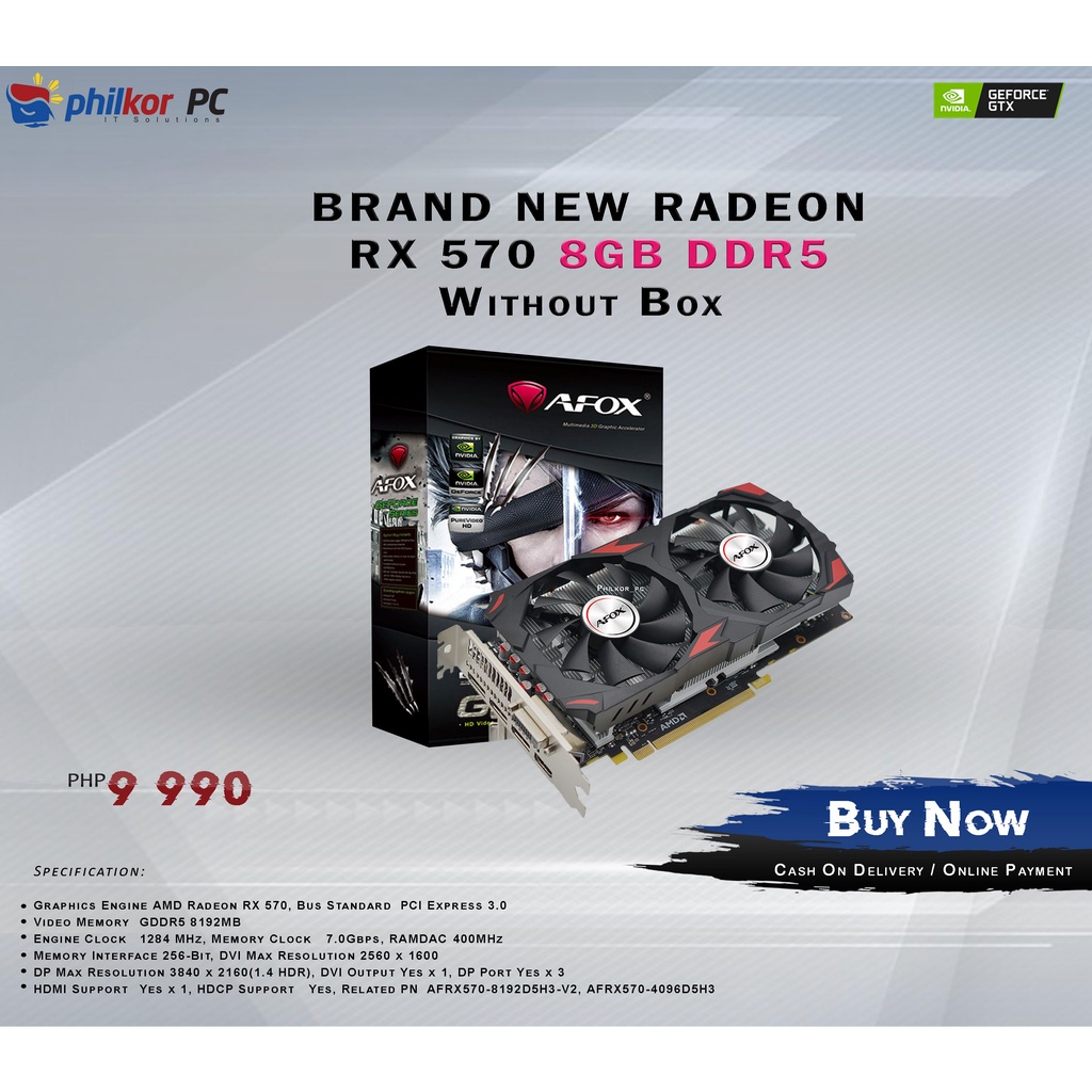 Radeon rx 570 hot sale 8gb ddr5