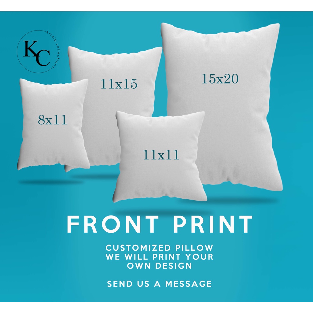 Customized store pillow size