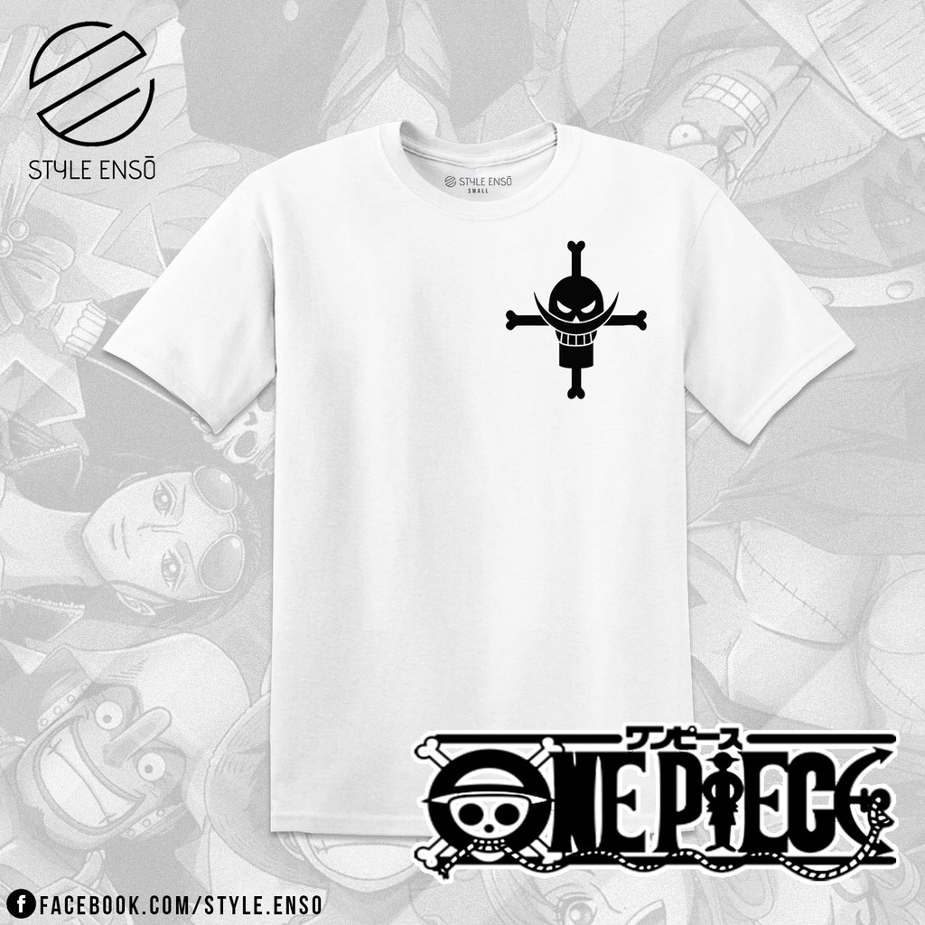 One Piece Whitebeard Pirates Flag Icon T Shirt Customized T Shirt Printing Style Ens