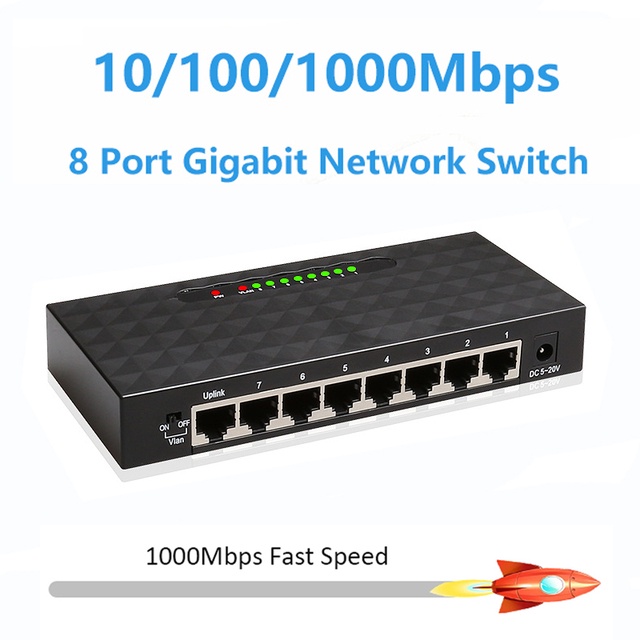 5 Port 8 Port 1000Mbps Gigabit Network Switch Ethernet Smart