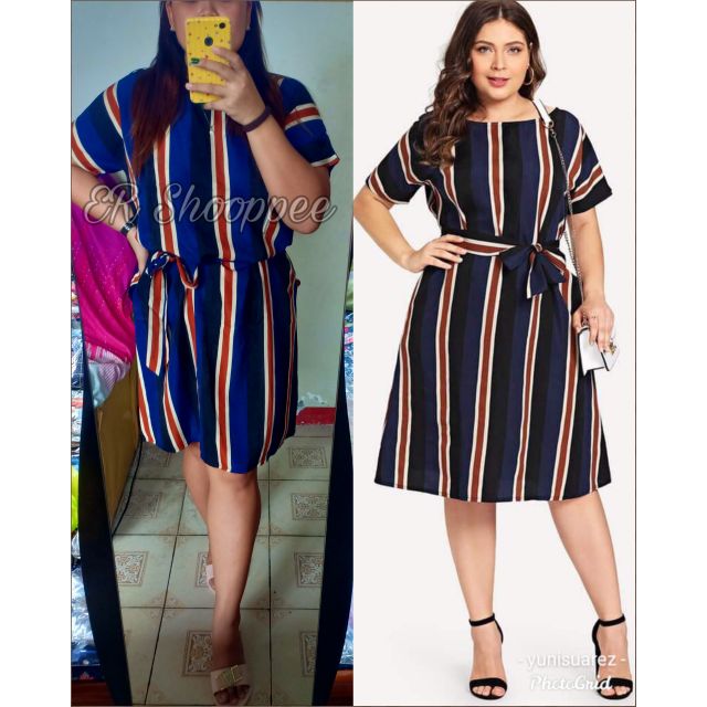 Plus size straight cut Dress Shopee Philippines