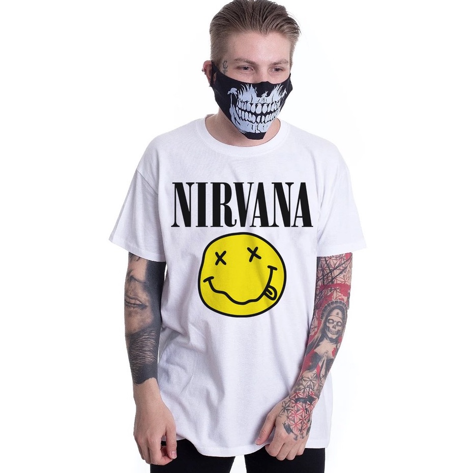 Nirvana white t on sale shirt