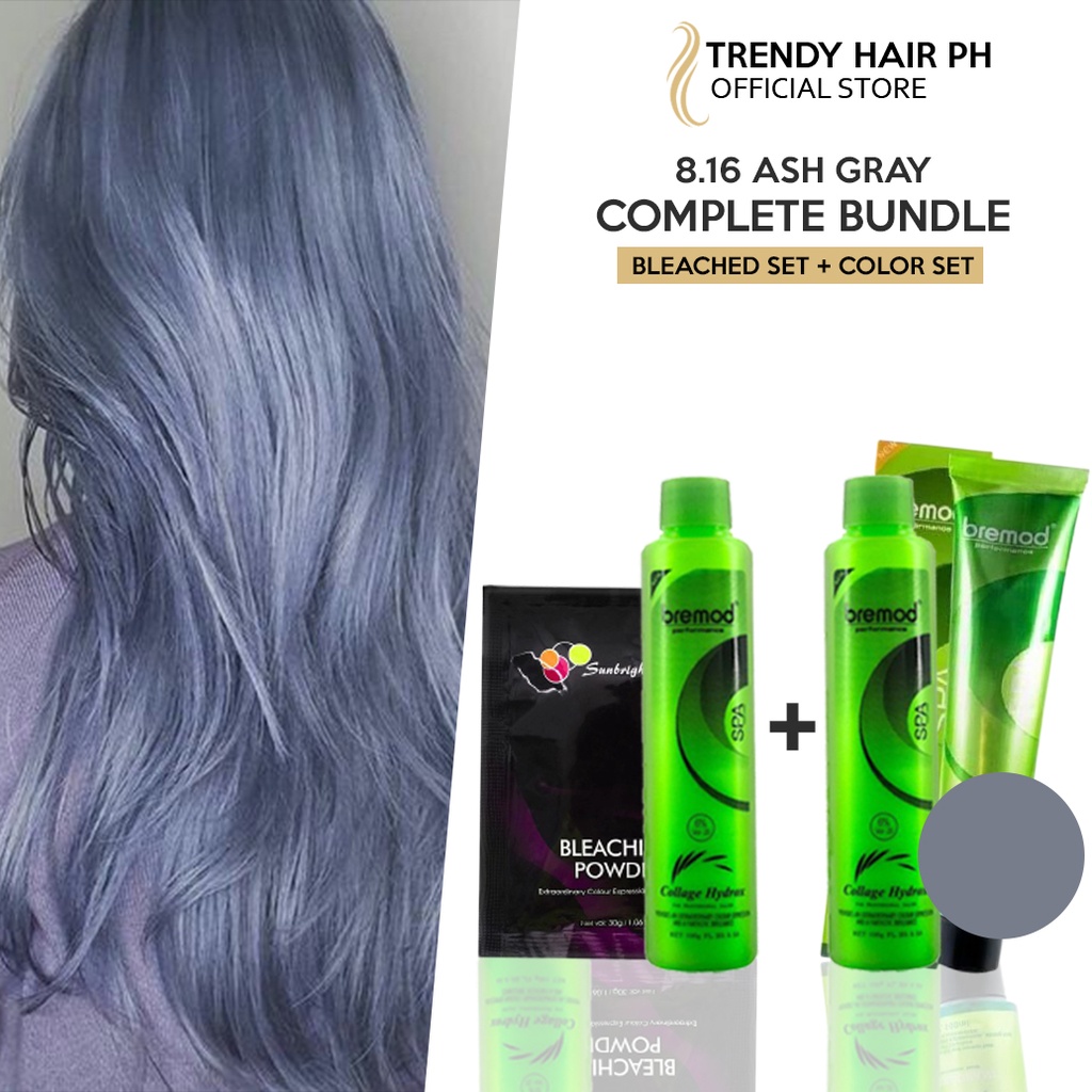 Original Bremod 8.16 ASH GRAY COMPLETE BUNDLE / Bleaching Set +