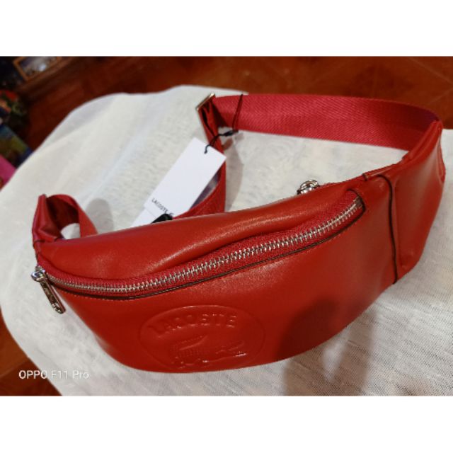 Supreme x Lacoste waist bag red