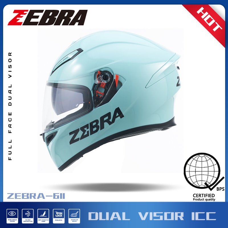 Zebra helmet visor store lock