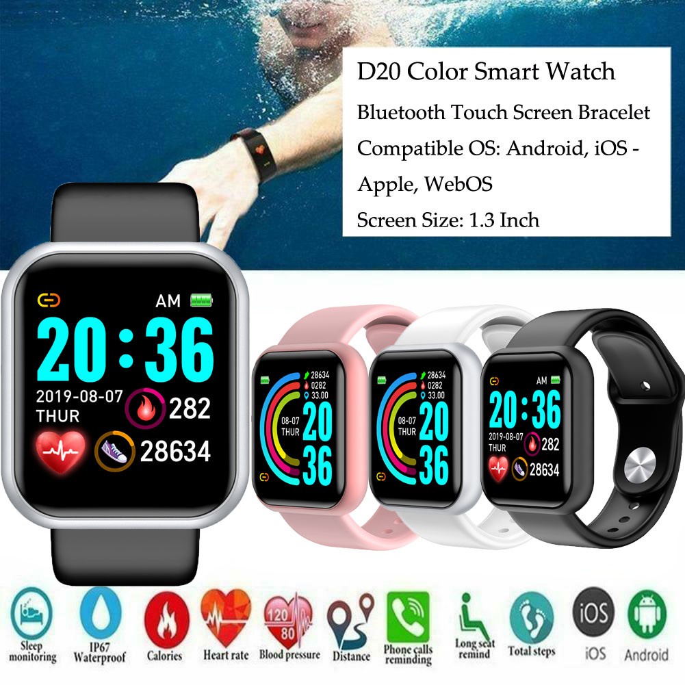 Smart Watch, Bluetooth Smartwatch Compatible With Android Ios Phones,ip67  Waterproof Fitness Watch Smartwatch Touch Screen Sports Watch With Blood  Pre