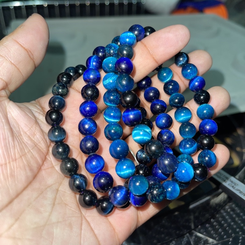 Blue Tiger Eye Bracelet 8mm