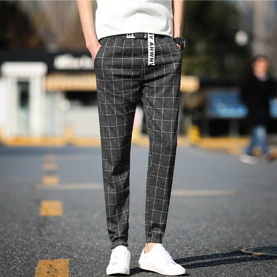 Plaid checkered hot sale pants mens