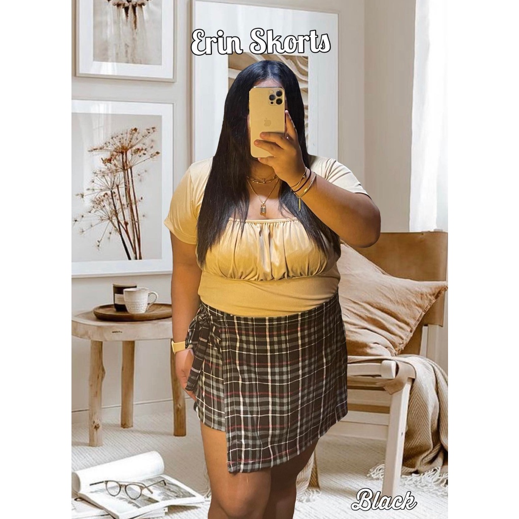 Plus size 2024 plaid skirt 5t