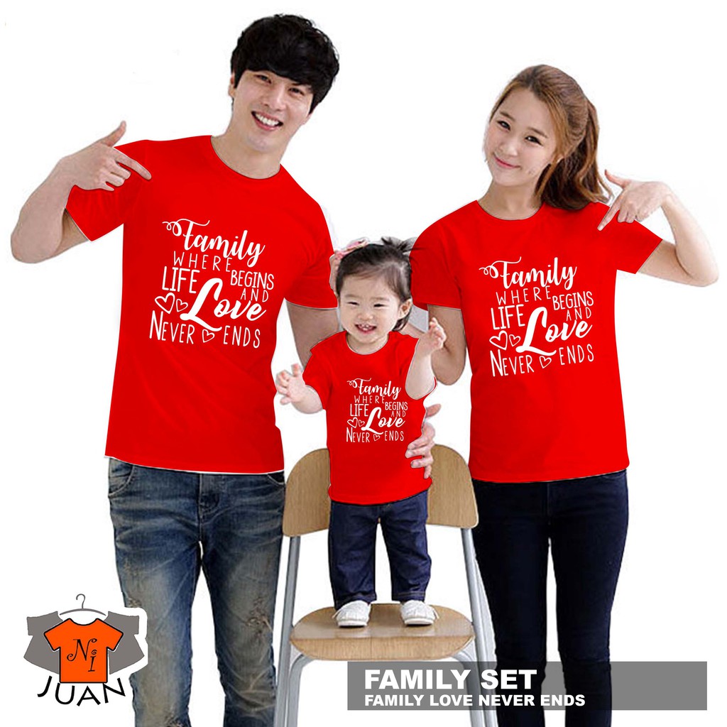 t shirt family is love