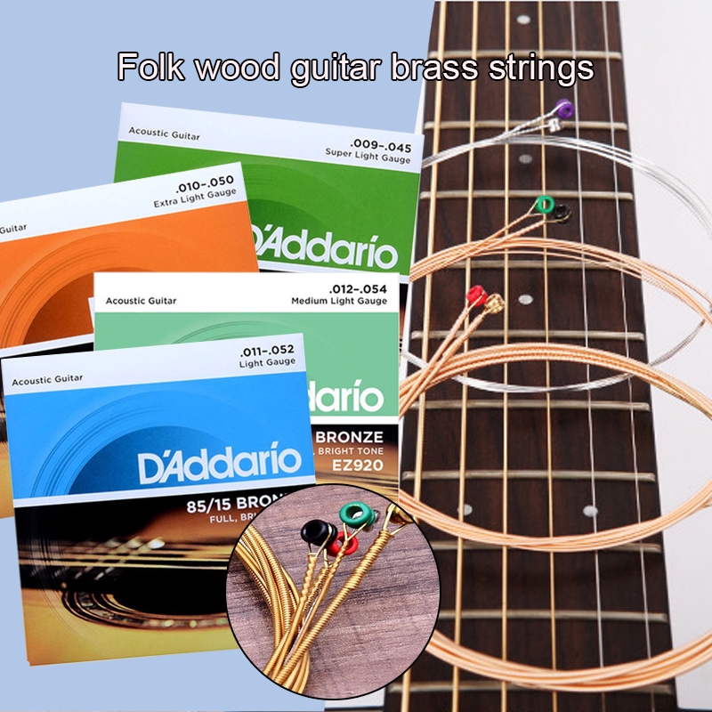 D addario Daddario Ez890 Ez900 Ez910 Ez920 100 Original Ballad Bronze Guitar Strings Musical Instruments String Top Cable Wire Guitars Gitara Ng Mga