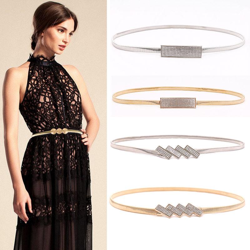 Thin silver belt hot sale for dress