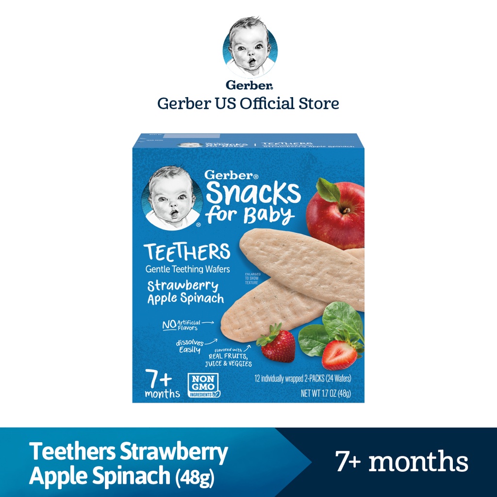 Gerber teethers strawberry apple 2024 spinach