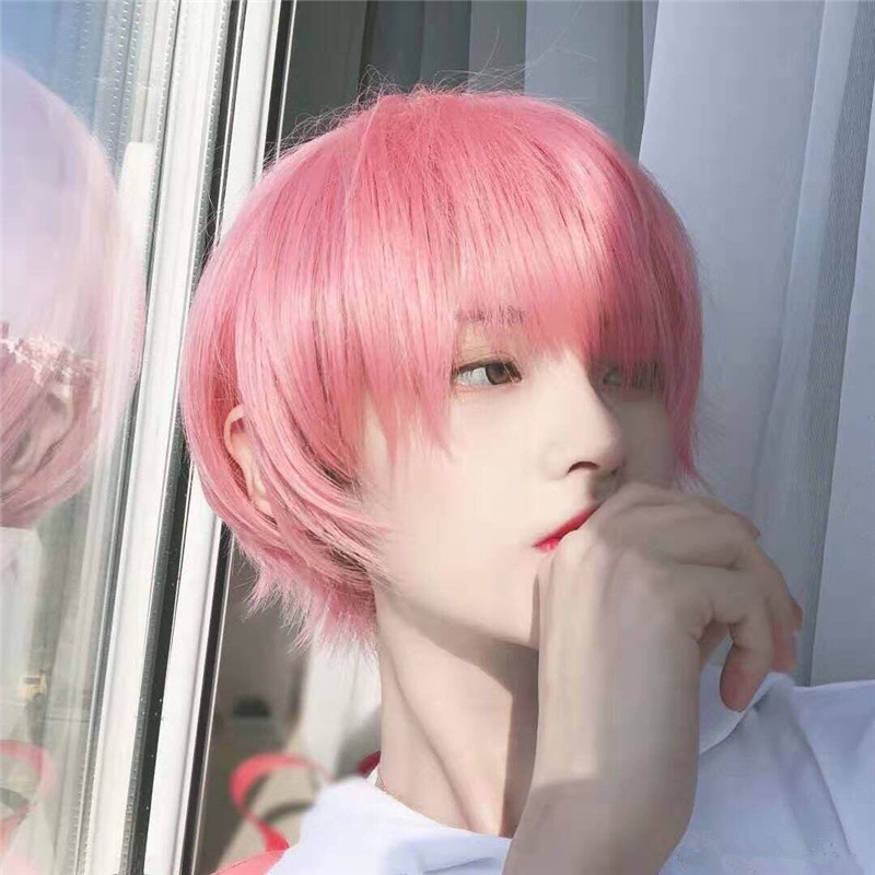 Pink hotsell wig men