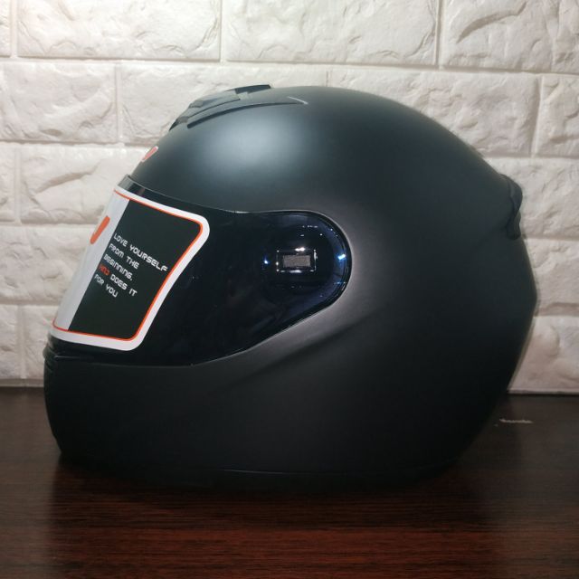 Hnj matte cheap black helmet