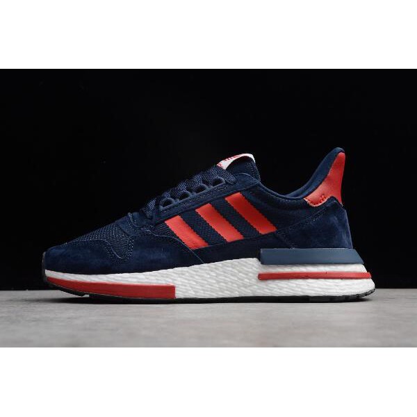 Adidas zx 500 rm shop boost navy blue/red-white bb7446